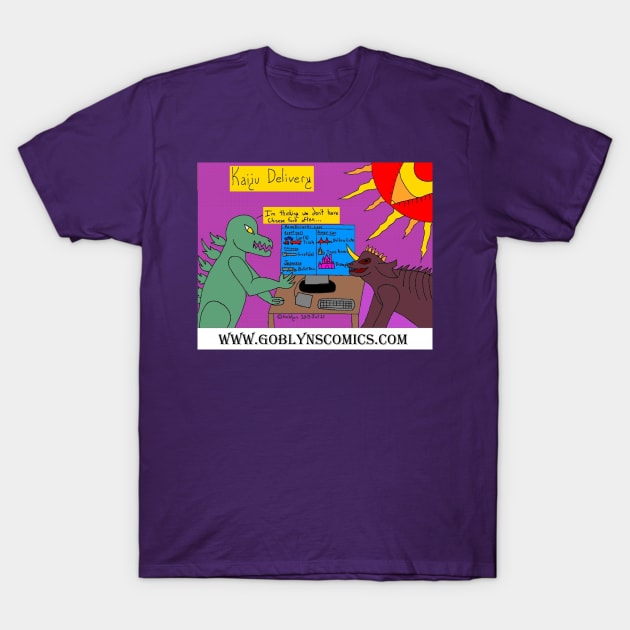 Kaiju Delivery Service T-Shirt by Goblyn's Comics